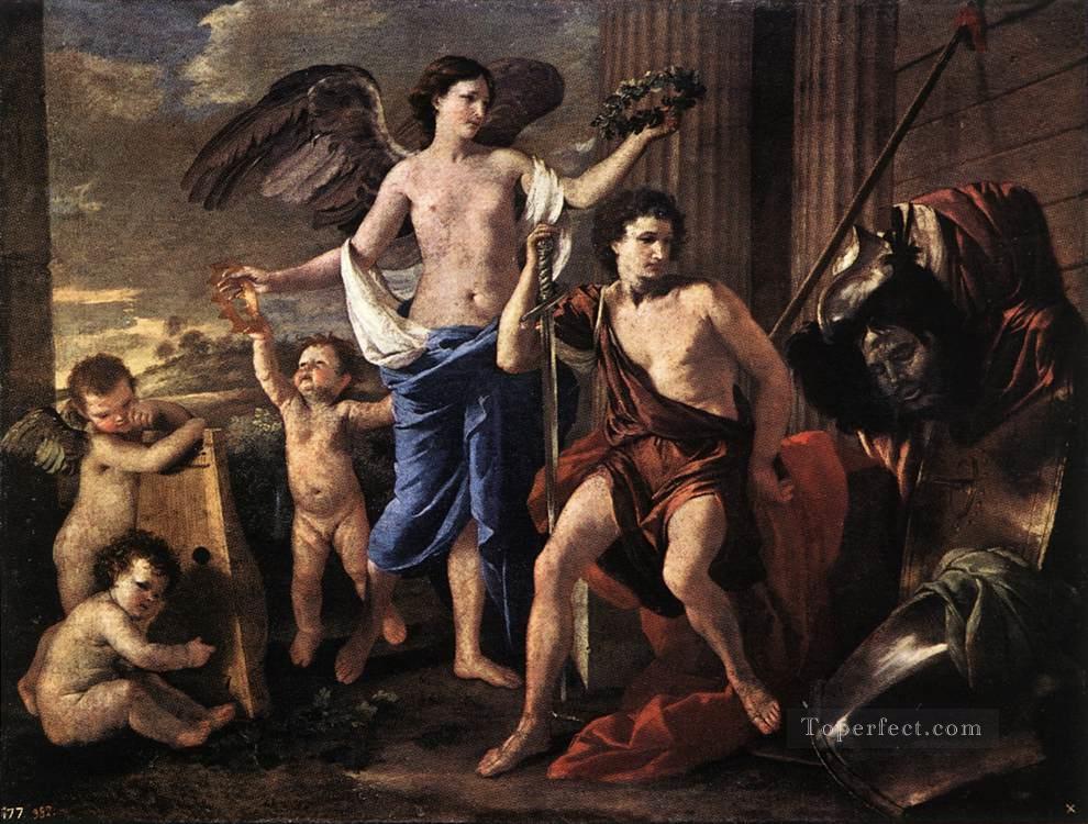 The victorious David classical painter Nicolas Poussin Oil Paintings